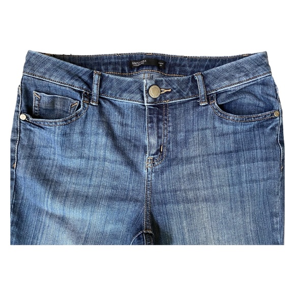Simply Vera Vera Wang Blue Stretch Denim Capri Pants Jeans - Size 8 Petite (8P) - Picture 2 of 4